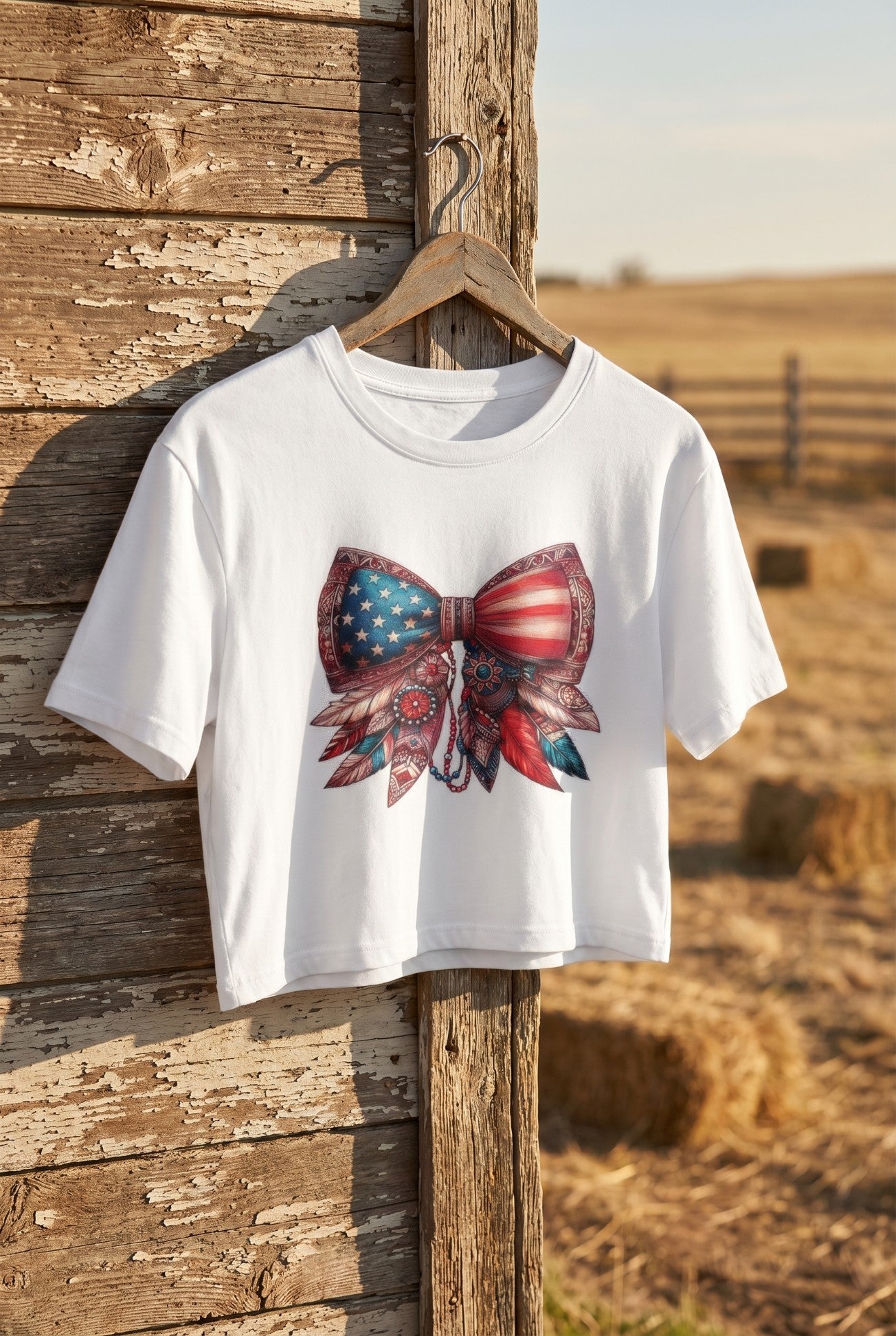 American Flag Coquette Bow