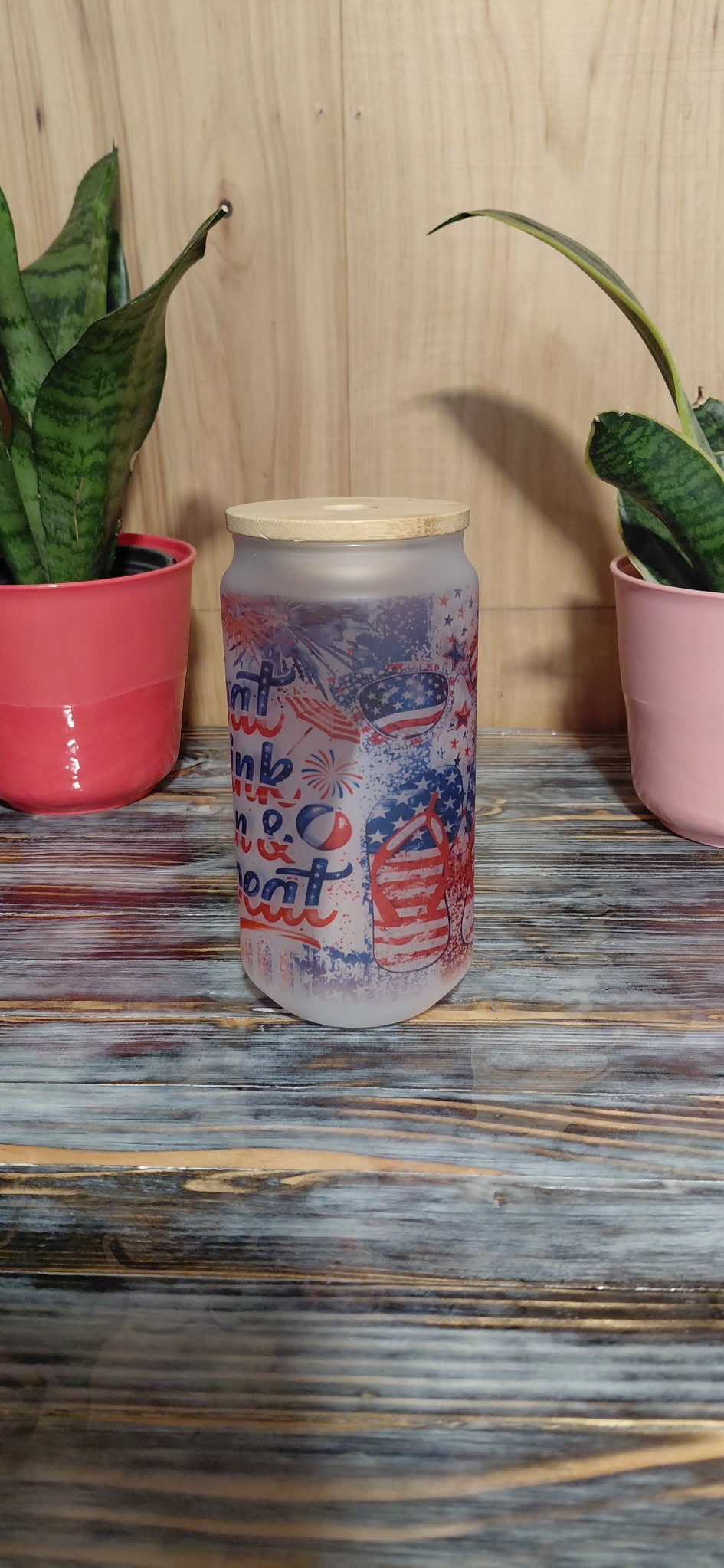 “Float, Drink, Tan, and Repeat” 16oz Cup