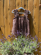 Leopard Print Frilled Square Neck Tank Top