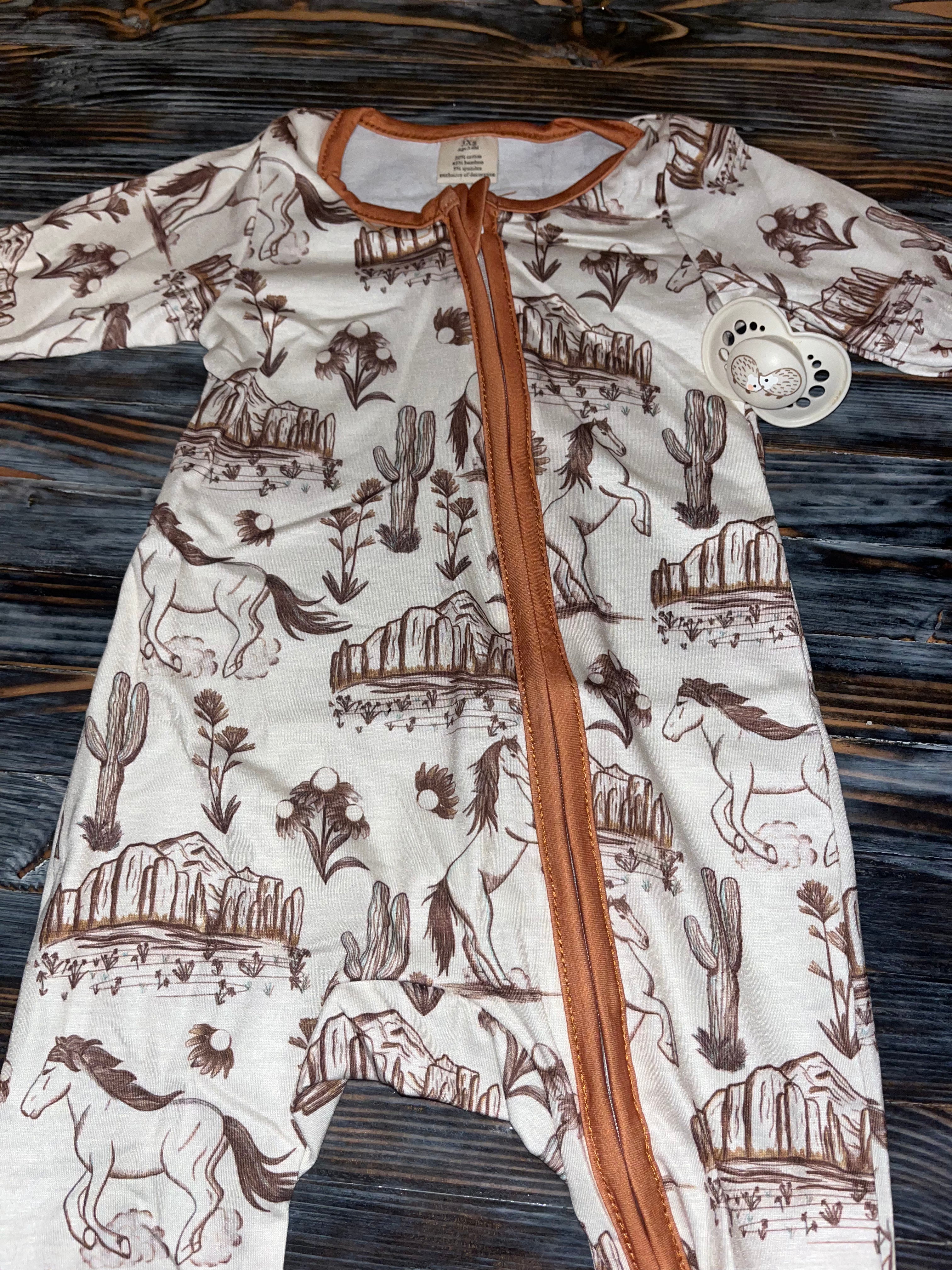 Baby Western Rodeo Zip Sleeper