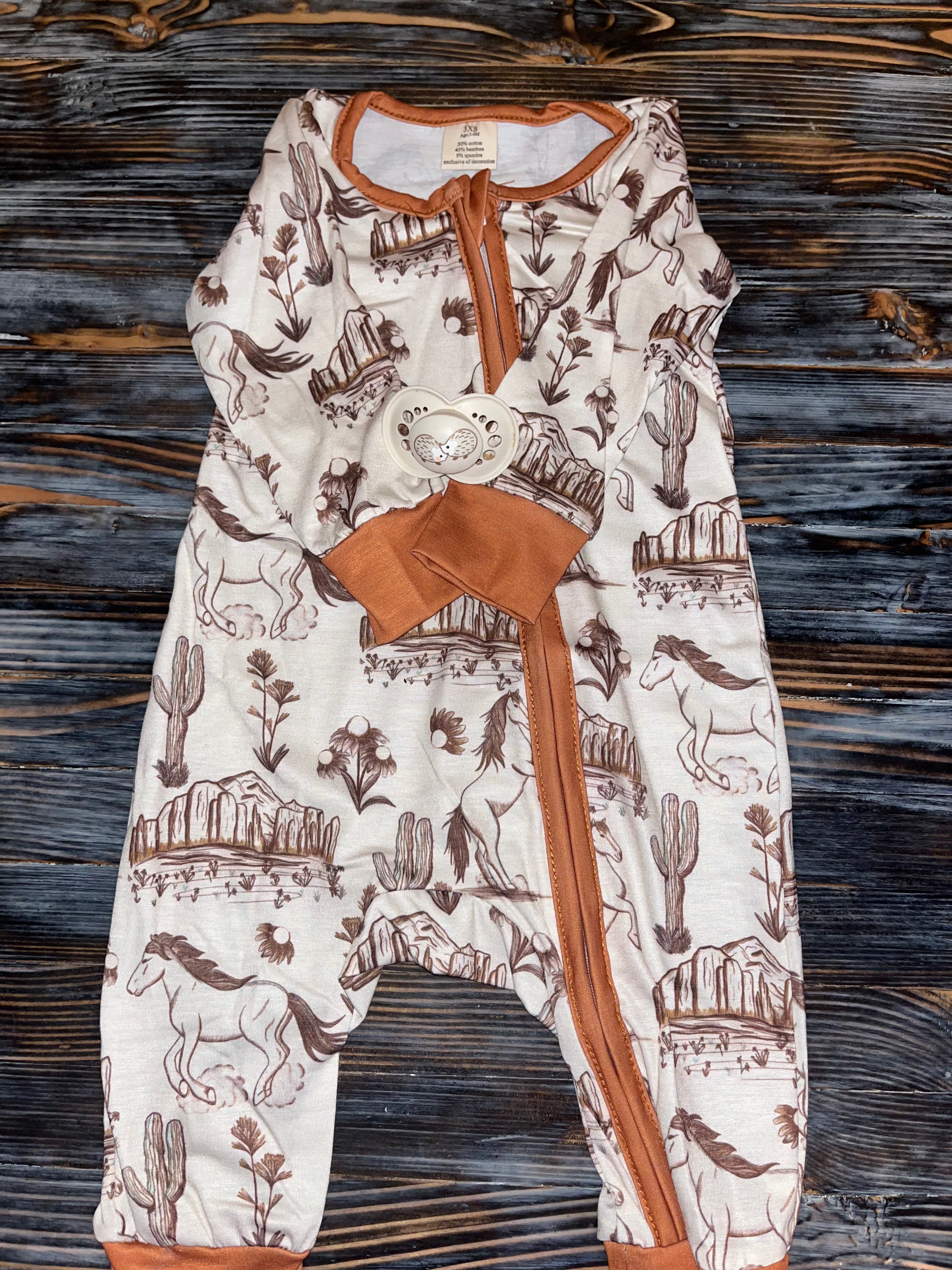 Baby Western Rodeo Zip Sleeper